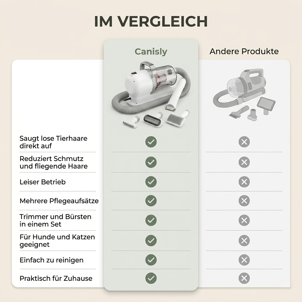 Canisly™ GroomVac – 5‑in‑1 Haustierpflege