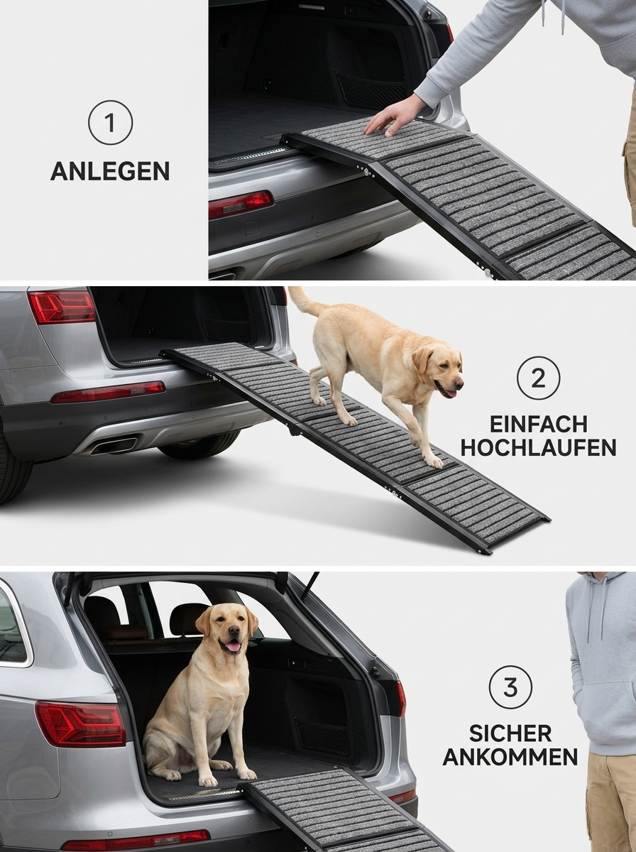 AURI Hunderampe für sanftes Einsteigen