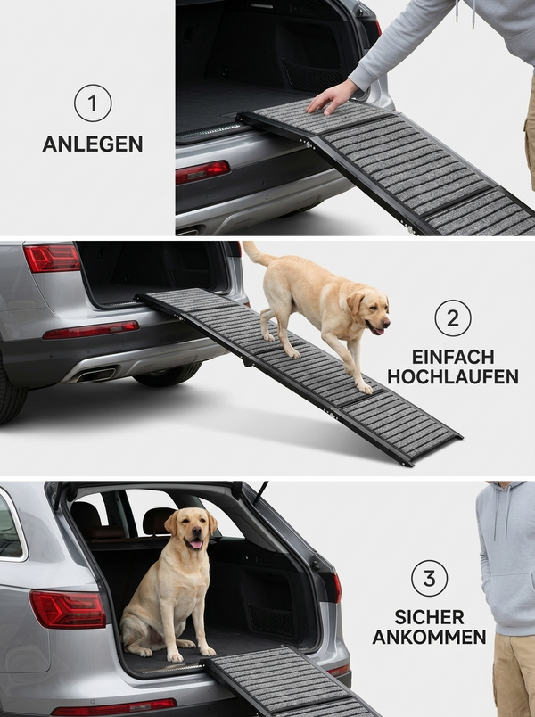 AURI Hunderampe für sanftes Einsteigen