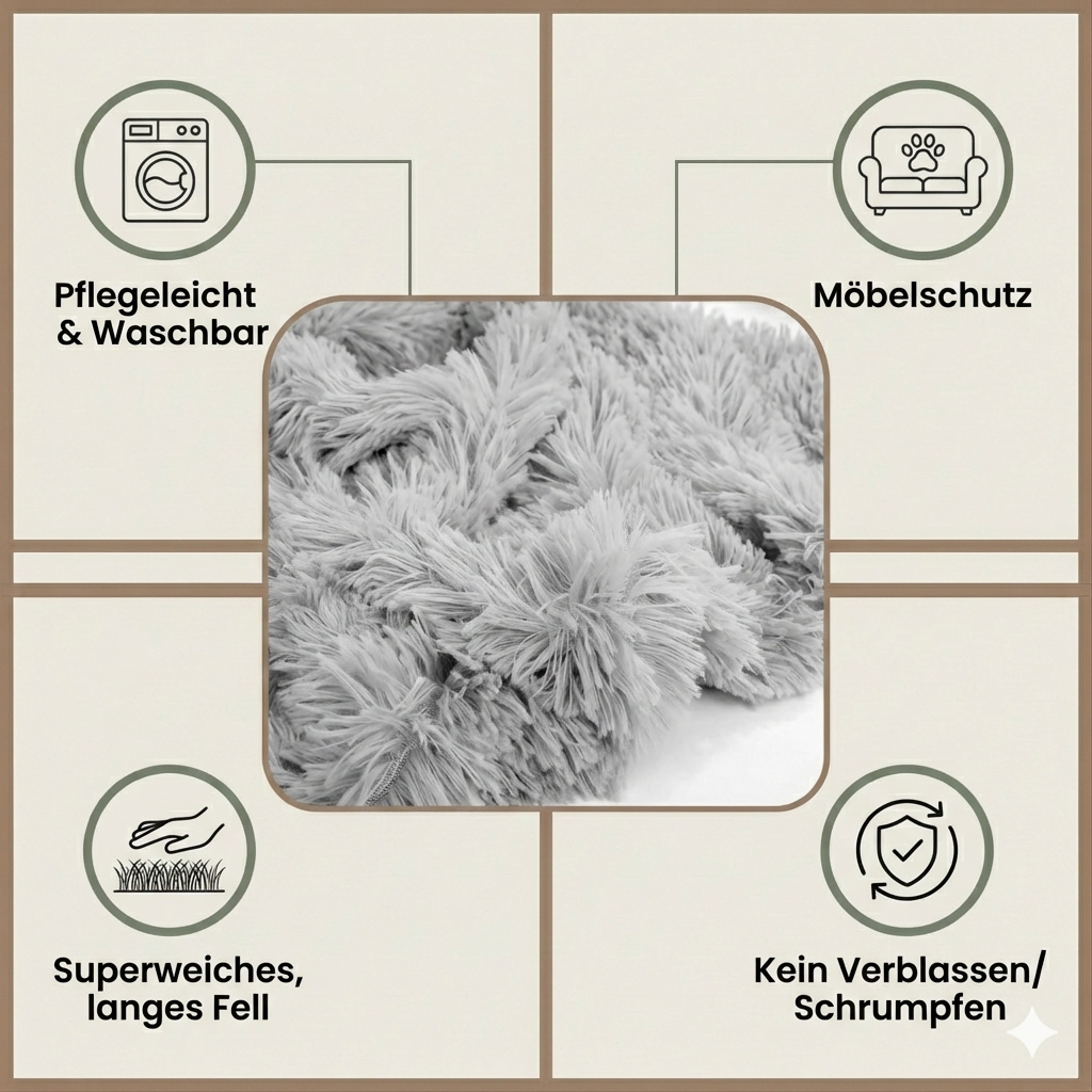 SERENO Flauschige Wohlfühldecke für Hunde