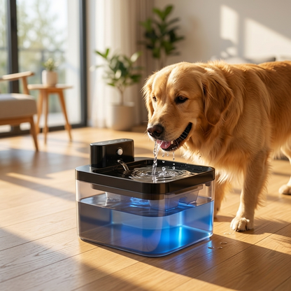 Lumo – Kabelloser Haustier-Trinkbrunnen mit infrarot-Sensor